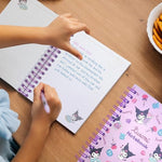 HASTHIP® 146PCS Kawaii Kuromi School Supplies Set Stationeries with Notebook Pencil Pouch Click Pens Card Holder Book Markers 50Pcs Stickers Note Girls Gift