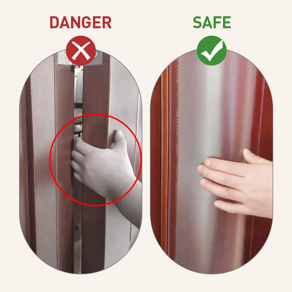HASTHIP® Door Finger Pinch Guard for Baby Proofing, Kids, Door Pinch Guard, Cover Pinch Guard for 90 & 180 Degree Doors Frame & Baby Gate.