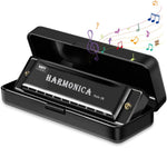 HASTHIP Harmonica for Beginners featuring 10 Hole 20 Tone C Key with Titanium Copper Core | Black