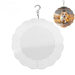 HASTHIP Sublimation Wind Blanks for DIY Gift and Outdoor Garden Decoration 8 inch Aluminum