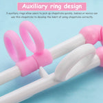 Training Chopsticks for Kids and Adults Chopsticks for Beginners Learning Kids Auxiliary Chopsticks Holding Position for Kids 1-6 Years Left-Handed and Right-Handed, (Pink) - 1 Pair