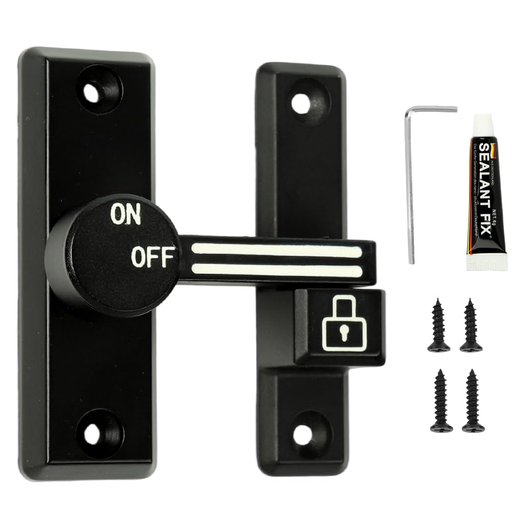 HASTHIP Door Latch for Apartment and Bedroom with 90°/180° Installation | Zinc Alloy Glow Mark