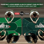 HASTHIP® 1800 * 900 * 2mm Poker Mat, 8 Players Poker Rubber Mat Poker Topper for Tables