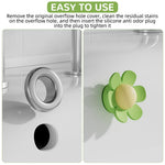 HASTHIP Silicone Sink Overflow Hole Covers for Bathroom Vanities with Flower Design Pack of 3