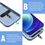 HASTHIP® 2Pcs 360° Rotatable Phone Tether Tab, Universal Lanyard Patch Anti-Lost Attachment with Metal Ring, Slim Replacement Pad Compatible with iPhone Samsung and Most Smartphones