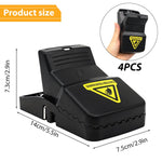 HASTHIP Rat Traps for Indoor and Outdoor Use with Ultra Fast Trigger | 4Pcs 14×7.5×7.3cm Reusable ABS Design