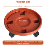HASTHIP® 30cm Plant Pot Stand with Wheels Thicken Heavy Movable Round Caddy and Multipurpose Trolley for Cylinder 3 PCS