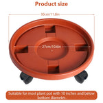 HASTHIP Plant Pot Stand for Heavy Planters featuring 360° Rotatable Wheels and 30cm Size | Food Grade PP Resin 3 PCS