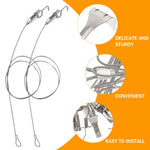 HASTHIP® Picture Hanging Wire Hooks Kit 59 inches Adjustable Picture Hanging Hooks Heavy Duty Stainless Steel Wire Hook for Hanging Pictures Picture Rail Hooks