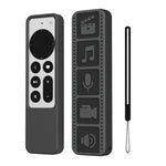 HASTHIP® Silicone Remote Cover for Apple TV 4K Remote Wear Resistant Silicone Protective Silicone Skin Cover Anti-Scratch Remote Case for Apple TV 4K Remote