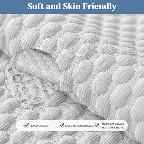 HASTHIP® Quilted Sofa Cover Mat, Ice Silk Sofa Cover Cooling Mat Breathable Summer Pad Cooling Seat Pad Couch Sofa Cover Mat, Modern Minimalist Textured Sofa Cover for 1-3 Seaters, 27.5X 70.8 inches