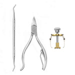 3Pcs Toe Nail Correction Tool Pedicure Tool + Ingrown Toe Nail Lifter + Stainless Steel Nail Clipper/Nipper