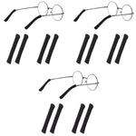 HASTHIP Specs Holder Glasses Ear Cushions for Secure Fit featuring 2 Pairs Black Knit Fabric | Soft Non Slip Temple Sleeves