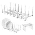 HASTHIP® Dish Rack for Kitchen Retractable Dishes Drain Rack Pan Organizer Rack for Kitchen Kitchen Organizer Lid Organizers for Kitchen Suitable for Kitchen, Dishes, Stainless Steel Pot Lid Bracket