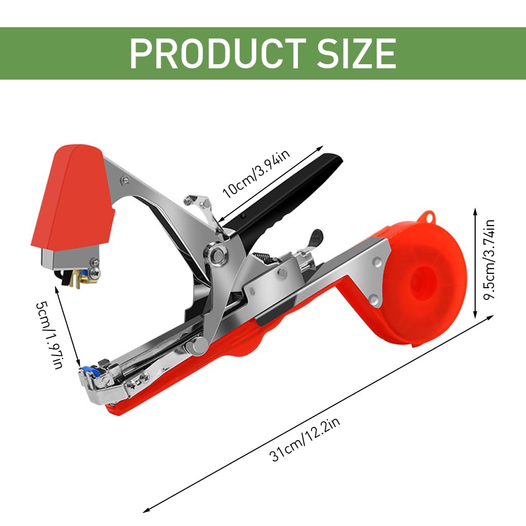 HASTHIP® SK5 Plant Tying Tape Machine - Plant Ties For Climbers - Gardening Horticultural Branch Tape Tying Machine - Gardening Branch Tying Machine - with 20 Rolls Cable Ties & 1 Box Staples