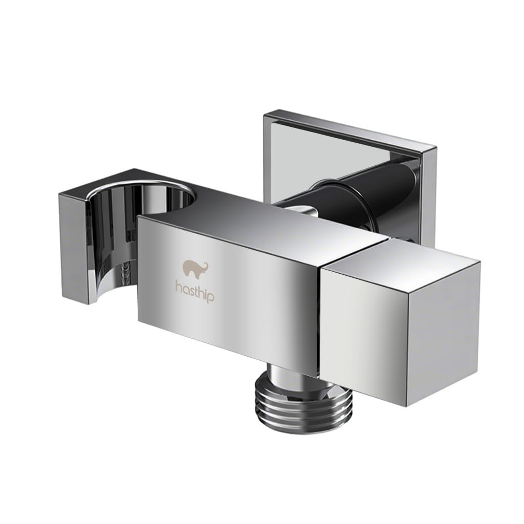 HASTHIP Copper Angle Valve for Bathroom and Laundry Use with Square Twist Control | Rust Resistant Metal Construction