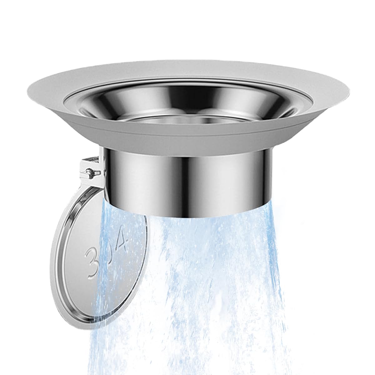 HASTHIP Squat Toilet Seal for Bathrooms with Anti Odor Airtight Design and Stainless Steel Cover Plug