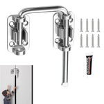 HASTHIP Auto Retracting Spring Door Latch for Home Security featuring Screw Mount | Stainless Steel Safety Bolt for Families and Pets