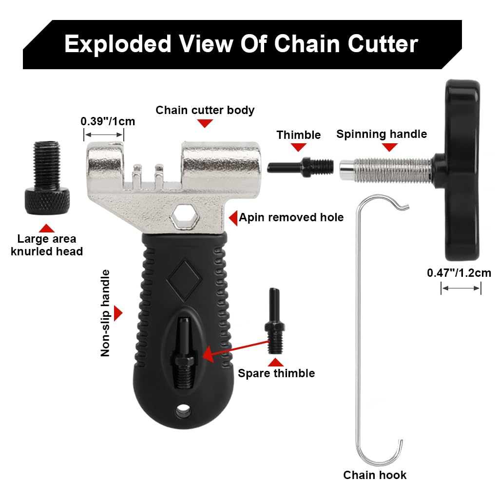 HASTHIP Universal Bike Chain Tool for All Speeds with 30mm Precision Rod | DIY and Pro Repair