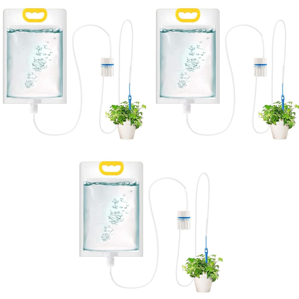 HASTHIP Drip Irrigation Kit for Garden and Home with 3.5L Water Bag | Adjustable Self Watering Devices for Pots