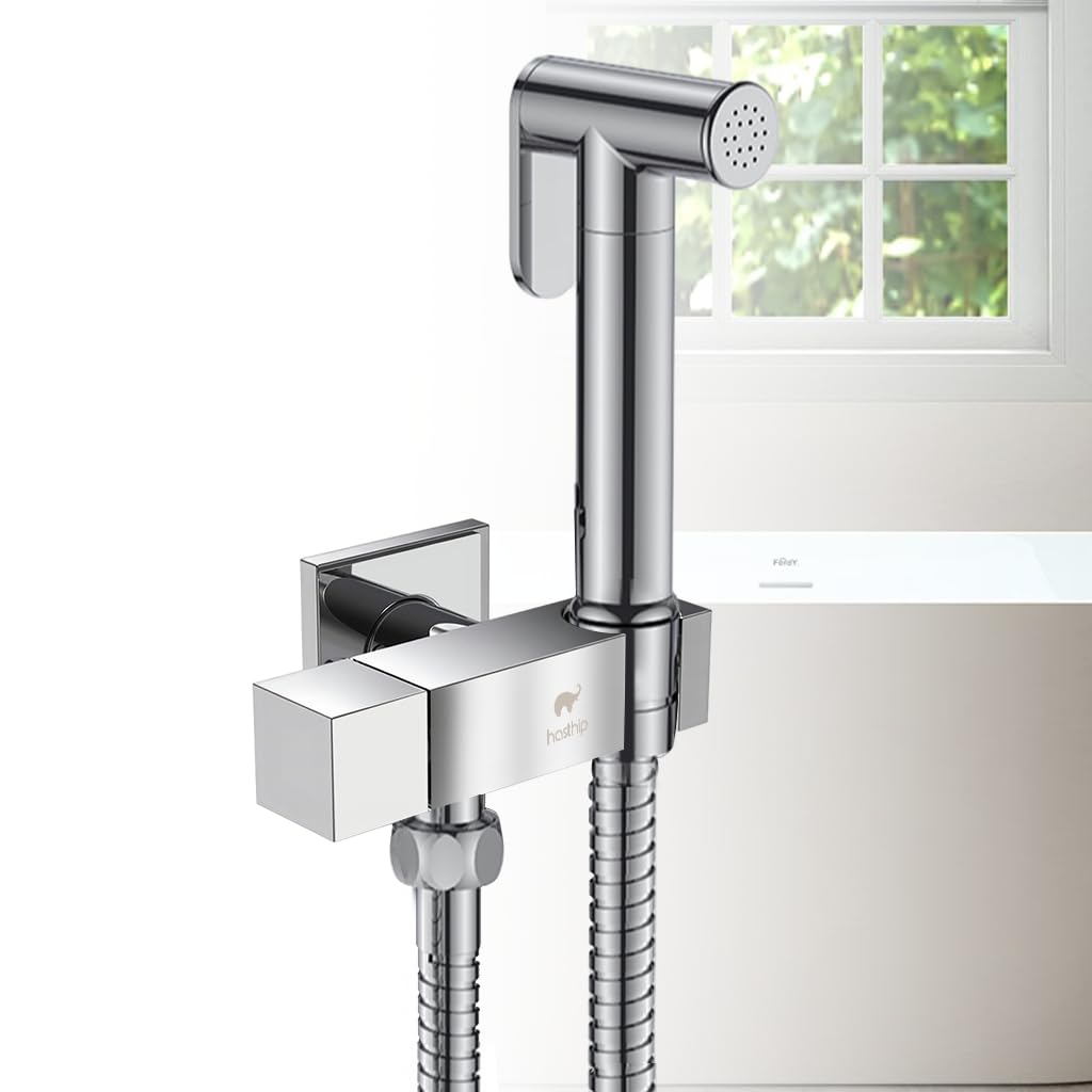 HASTHIP Copper Angle Valve for Bathroom and Laundry Use with Square Twist Control | Rust Resistant Metal Construction