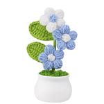 HASTHIP® Planta en Maceta de Flores de Ganchillo,Arreglo Floral Artificial Hecho a Mano con Hilo Premium,Ramo Decorativo Crochet para Hogar Oficina o Mesa Regalo Ideal para Amigos y