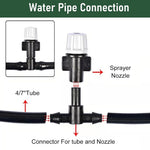 HASTHIP® Automatic Garden Watering System - Slow Drip Irrigation Kit with 10 Tee Connector - Garden Water Dripper for Plant with 10M Long Drip Irrigation Pipe Outdoor Lawn & Garden Watering Equipment