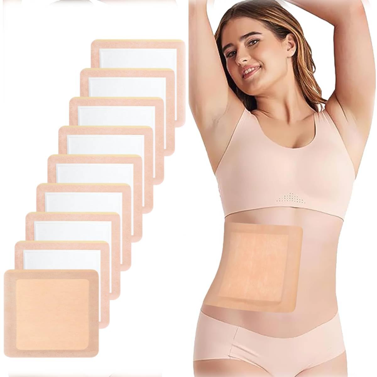 HASTHIP® 10Pcs Castor Oil Patches Anti Leakage, No Wash (Oil Not Included)