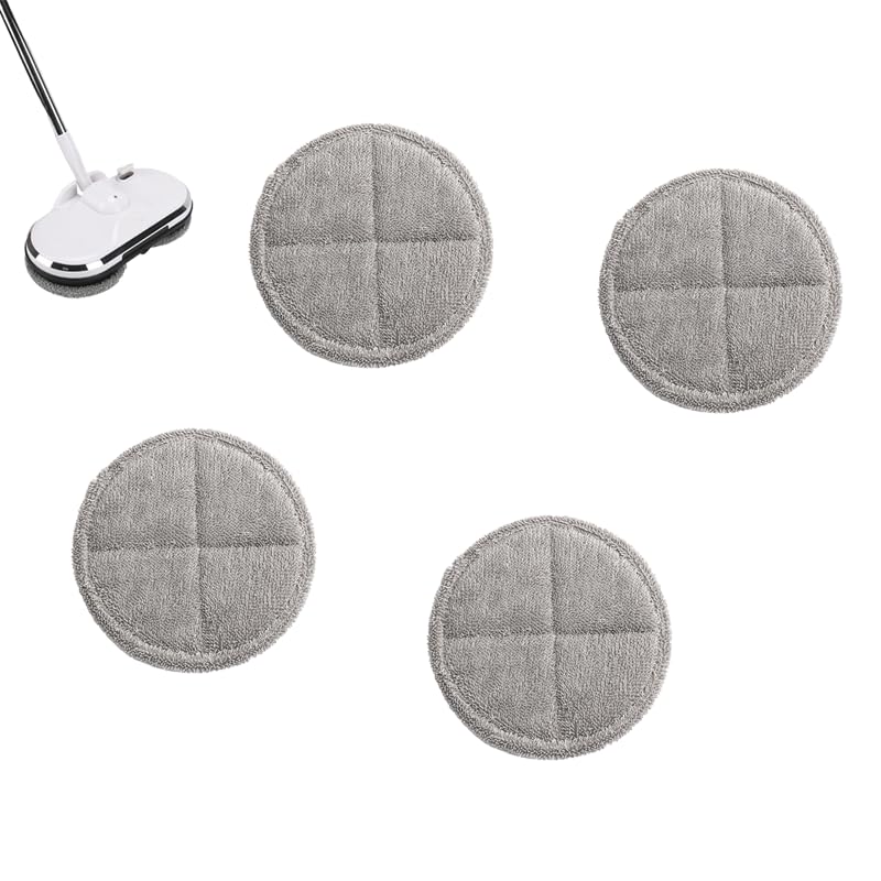 HASTHIP® 4Pcs Replacement Mop Pads for AGARO Floor Scrubber, 16cm/6.3 Inches, Super Absorbent, Durable Scrubbing Pads, High-Density Reusable Cleaning Pads