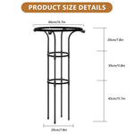 HASTHIP Metal Garden Trellis for Climbing Plants with Hollow Roof Design 95cm Height | Rust Proof Indoors and Outdoors