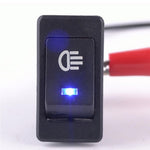 HASTHIP® ELEPHANTBOAT Interruptor de luz antiniebla para Coche 12V 35A con LED Azul, Interruptor basculante de 4 Pines ON/Off Universal ASW-17D - 1 Pieza