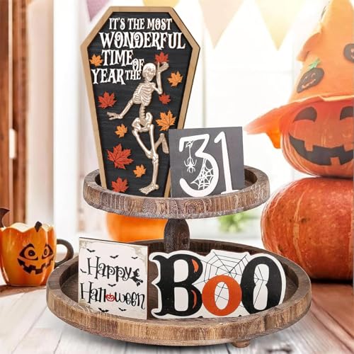 HASTHIP® Coffin letterboard Ghost Halloween Figure with Wooden Frame Halloween Supplies and Decorations for Home Office