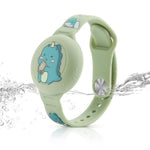 HASTHIP® Kids AirTag Bracelet Cartoon Dino Silicone Bracelet9 Inches Adjustable Wrist Band for AirTag, Anti-Lost AirTag Bracelet Waterproof Full Cover Protection Silicone Cover for AirTag