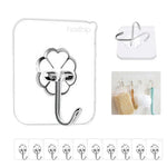 HASTHIP Adhesive Wall Hooks 20 Pack for Bathroom and Kitchen with 22 lb Capacity | Transparent Waterproof Removable Design