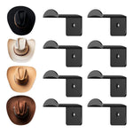 HASTHIP® 8Pcs Wall Coat Hanging Hooks Hat Display Organizer Racks Pre-punched Design, Multipurpose Minimalist Wall Storage Hooks for Hat, Clothes, Bag, with Screw Packs