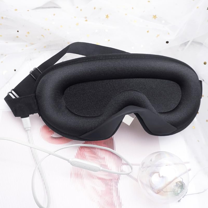 HASTHIP USB Wired Eye Mask for Relaxing Eye Spa with 3D Contour Design & 3 Heat Levels