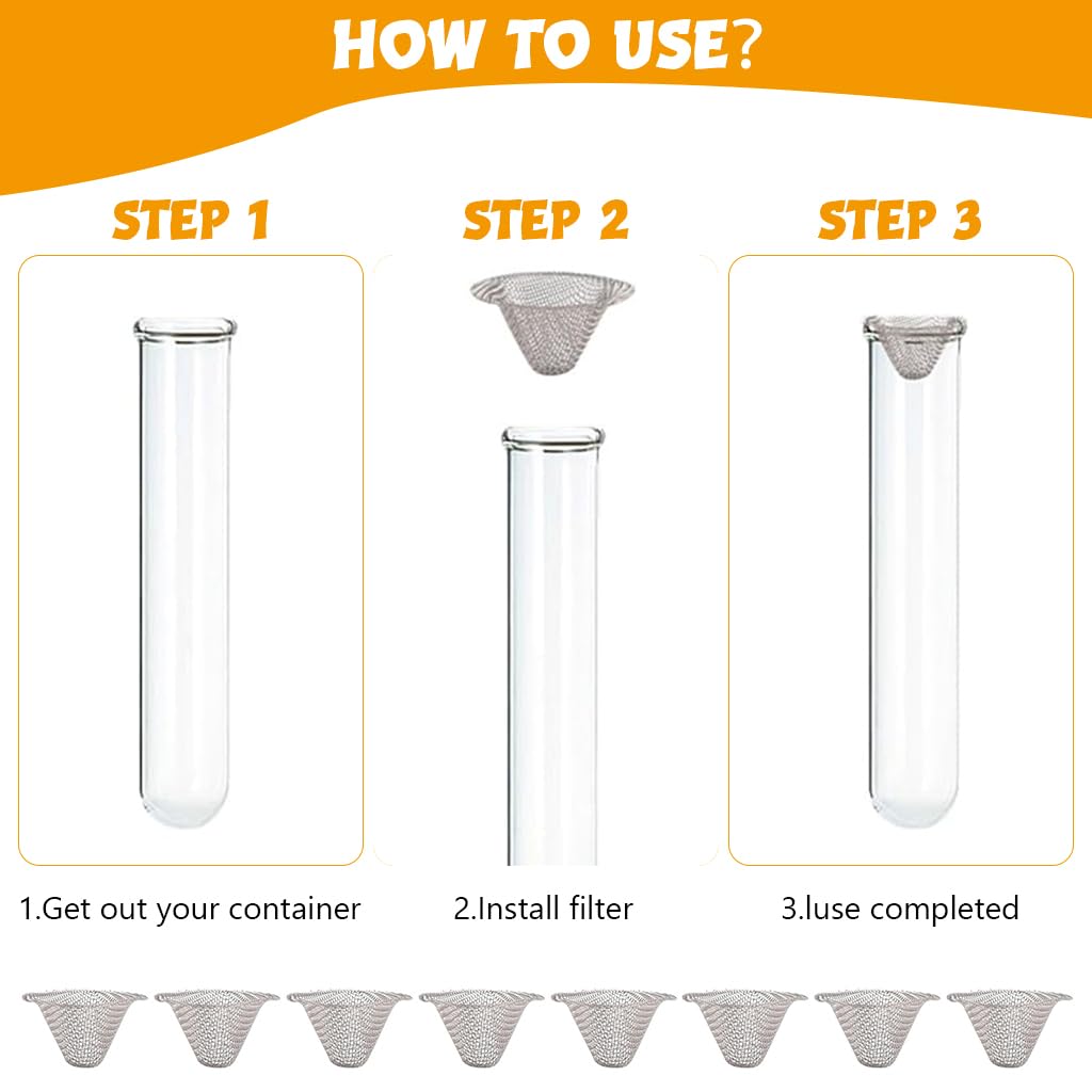 HASTHIP Bong Screens 20 pcs 0.5 inch for Pipe Bowls featuring Cone Shaped Reusable Metal Filters