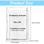 HASTHIP Book Shaped Flower Vase for Home Decor with Transparent Acrylic Design 20x15x4cm