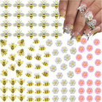 HASTHIP® 50PCS Nail Charms y Gemas Decorativas de Uñas,Accesorios Variados en Oro para Manicura,Decoración de Uñas 3D Suministros para Arte y Manualidades DIY