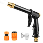 HASTHIP® High Pressure Water Spray Gun 7.2 inches Heavy Duty Metal Pressurized Sprayer Water Gun with 4 Spray Patterns Multi Purpose Water Spray Gun for Car Washing, Gardening, Watering, Irrigation