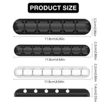HASTHIP® 3Pcs Cable Organizer Self-adhesive Cable Organizer Holder 3 Sizes Multi-slot Cable Management Cord Organizer Clips for Desk, Under Desk, Car Dashboard, Office