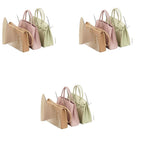 HASTHIP Purse Organizer for Closet with 4 Compartments featuring Clear Acrylic Divider | 3PCS Set