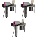 HASTHIP Hair Dryer Stand for Bathroom and Salon with 3 in 1 Organizer | Carbon Steel Wall Mount