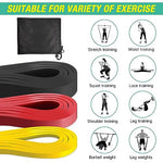HASTHIP® 3 Pcs Resistance Band Kit for Workout for Men and Women, 2-30kg Resistance and Pull up Band for Chin Ups, Durable TPE Loop Bands Toning Bands for Home Gym Fitness, Gym Equipment