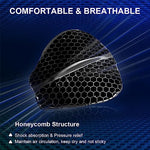 HASTHIP® Gel Seat for Bike, Detachable Gel Pad & 3D Honeycomb Motorcycle Seat Cushion, High Density, Shock Absorption Bike Seat Cover, Breathable, Durable Bike Seat Cushions for Long Drive