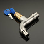 HASTHIP Washing Machine Tap for Bathroom and Kitchen with 1/2 inch Thread Copper Lockable Faucet | Chrome-Plated Metal