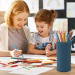 HASTHIP® Silicone Pencil Case 2-in-1 Scalable Federmäppchen Zip-up Pen Holder Travel Organizer, Durable and Easy to Clean Stationery Pouch for Kids, Unisex Silicone Pencil Pouch with Suction Cup