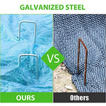 HASTHIP® 100 Pcs 6 Inch Heavy Duty Galvanized Steel Landscape Staples, Rust Resistant Garden Pegs for Securing Fabric, Drip Irrigation Tubing, Lawn Edging, Fences, Cables, Multi-Use Gardening