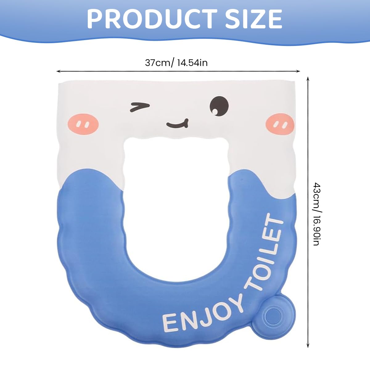 HASTHIP Padded Toilet Seat Cover for Home and Office with Lifting Handle and Waterproof EVA | Soft Cartoon Cushion Trim to Fit All Toilets