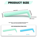 HASTHIP Hiccup Stopper Straw 2PCS for Kids and Adults with Anti-Choke L-Shaped Handle | Spill-Proof Safe Drinking